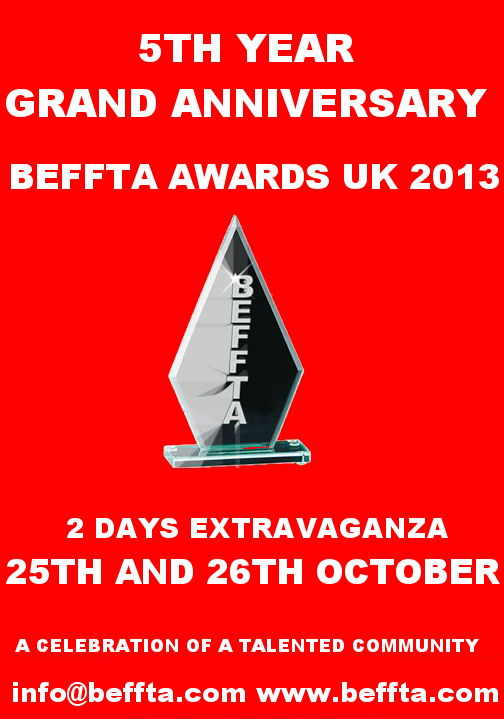 BEFFTA AWARDS 2013 - 25TH AND 26TH OCTOBER